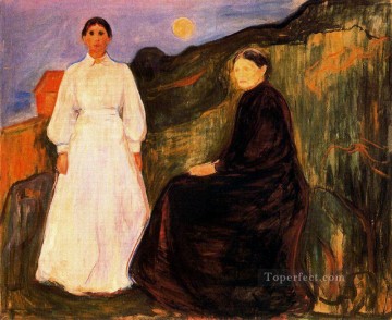 Artworks in 150 Subjects Painting - mother and daughter 1897 Edvard Munch Expressionism